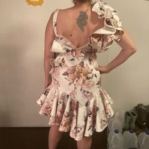 Akira floral ruffle dress